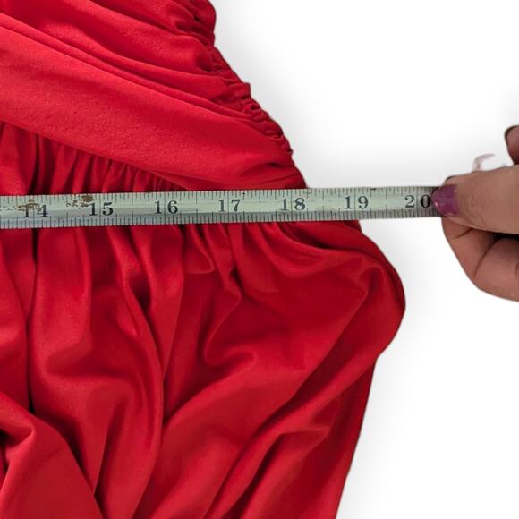 70s Lilli Diamond Drape Halter Gown ~ Disco Xanadu rhinestone details - Picture 9 of 9